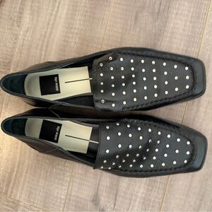 Dolce Vita Black Studded Leather Loafers